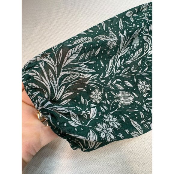 Harlow & Rose Womens High Low Maxi Dress XL Green White Floral Print Coastal - Picture 12 of 16